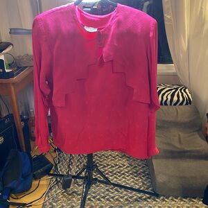 Simon Chang Silk Pink Women's Blouse